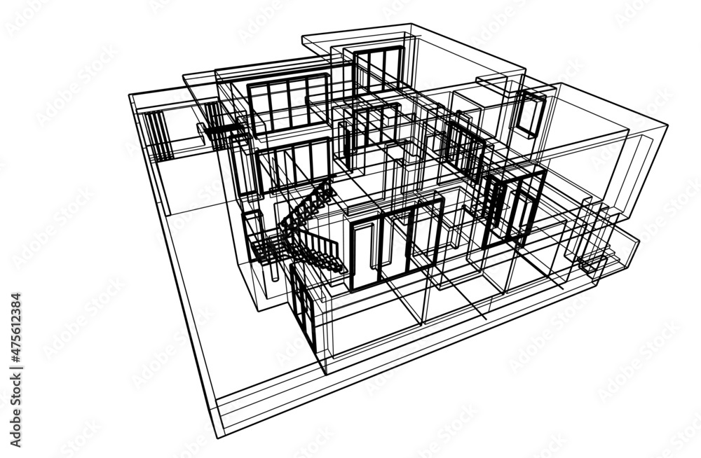 3d model of a house 3d model of a house