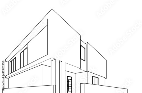 sketch of house