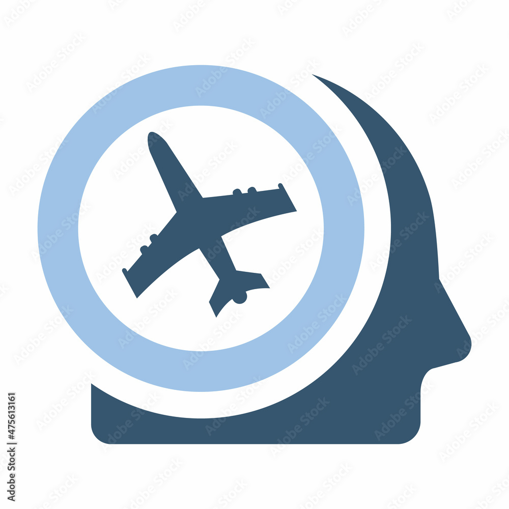 Smart travel vector logo design. Brain travel logo icon design. Smart travel vector logo design. Brain travel logo icon design.