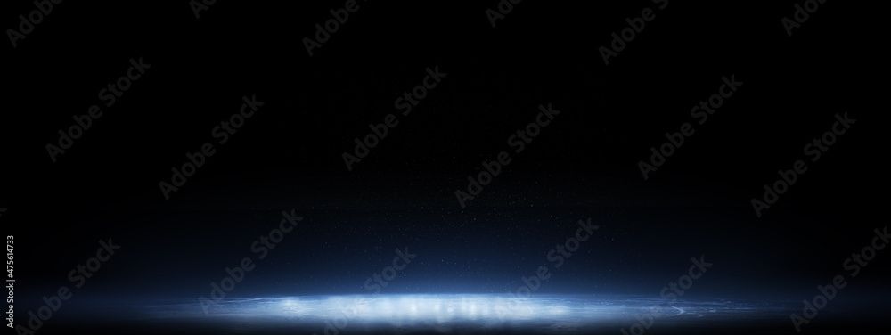 Ice in black. Sport background. Beautiful blue smooth ice. Blue ice floor texture