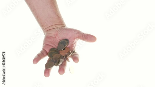 Untitled Projecfalling coins. two handfuls of Turkish coins. video symbolizing depreciating money. A coin video describing inflation.t