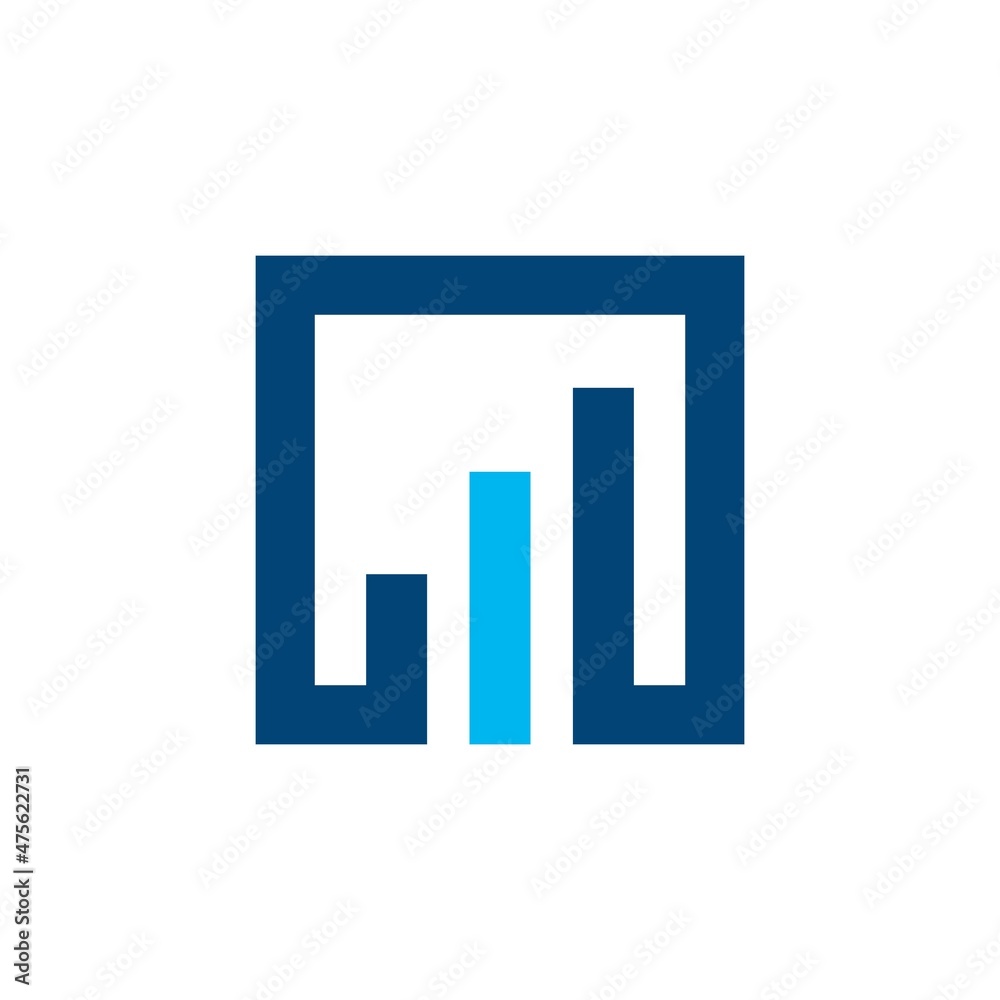 Square Statistics Business Chart Bar logo design Square Statistics Business Chart Bar logo design