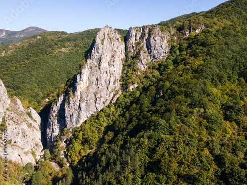 Aerial view of Erma River Gorge , Bulgaria