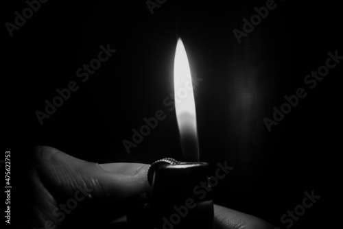 Man Sparking A Lighter photo
