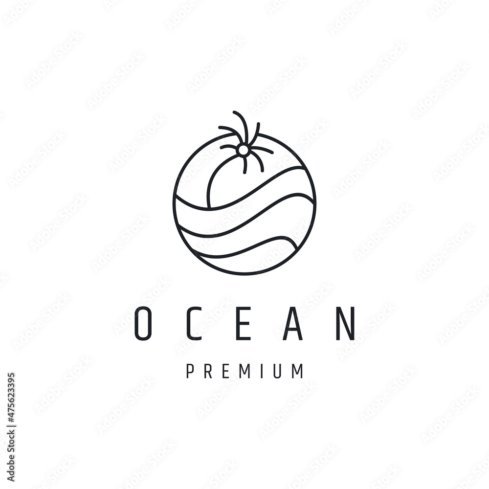 Ocean  logo icon design template 