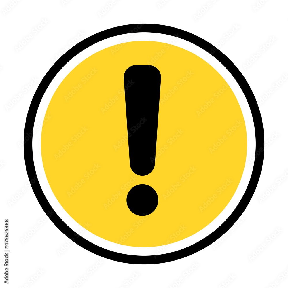 Round exclamation mark. Simple vector illustration. Round exclamation mark. Simple vector illustration.