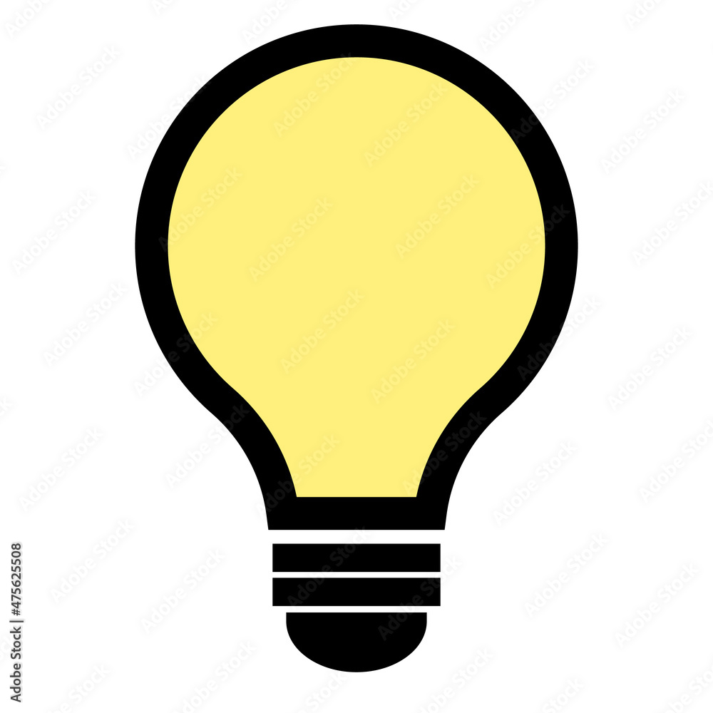 A simple light bulb icon. Can be used for inspiration, ideas, thoughts, hints, etc. A simple light bulb icon. Can be used for inspiration, ideas, thoughts, hints, etc.