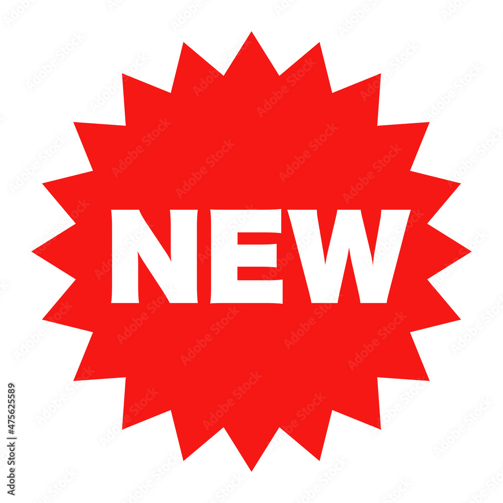 Pop icon with jagged NEW written on it. Vector. Pop icon with jagged NEW written on it. Vector.