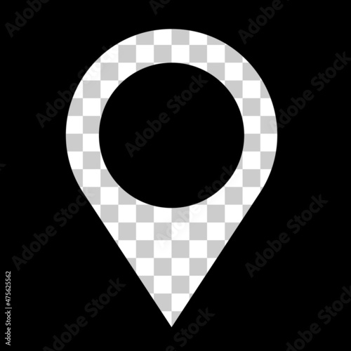 Map pin icon in transparent color. Vectors.