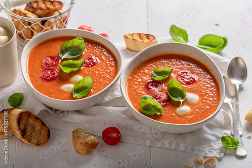 Tasty creamy tomato soup ma...