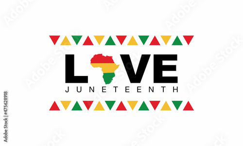 Juneteenth Freedom Day Background Design. Vector Illustration.
