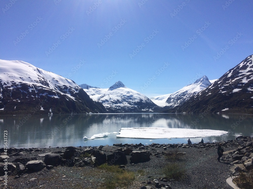 Glaciers on a sunny day