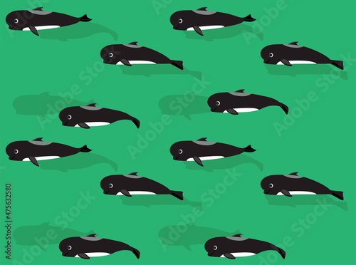 Dolphin Cartoon Long Finned Dolphin Seamless Wallpaper Background