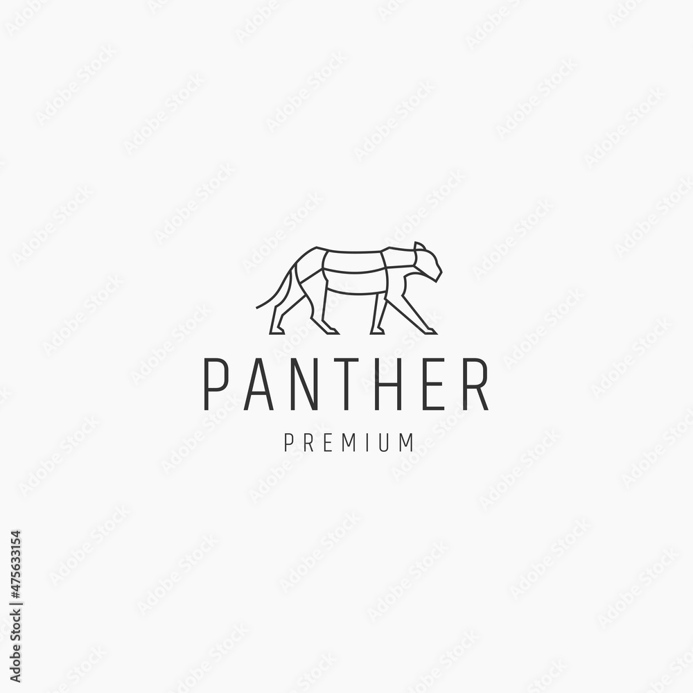 Panther logo icon design template