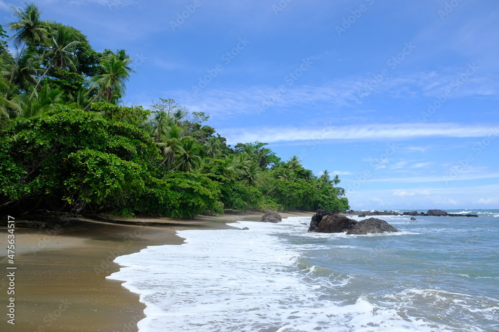 Costa Rica Drake Bay Corcovado National Park - Drake Bay Hiking Trail - Coastal beach Costa Rica Drake Bay Corcovado National Park - Drake Bay Hiking Trail - Coastal beach