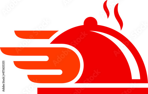 Fast restaurant cloche wings icon