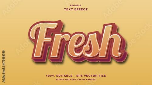 Fresh Editable Text effect