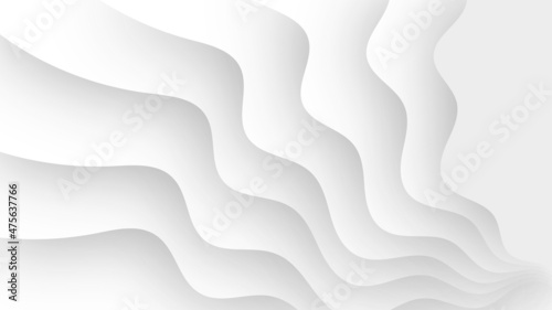 abstract curve line white background. Soft smooth lines curving to form a surface of light and shadow. abstract curvature line pattern white background. 