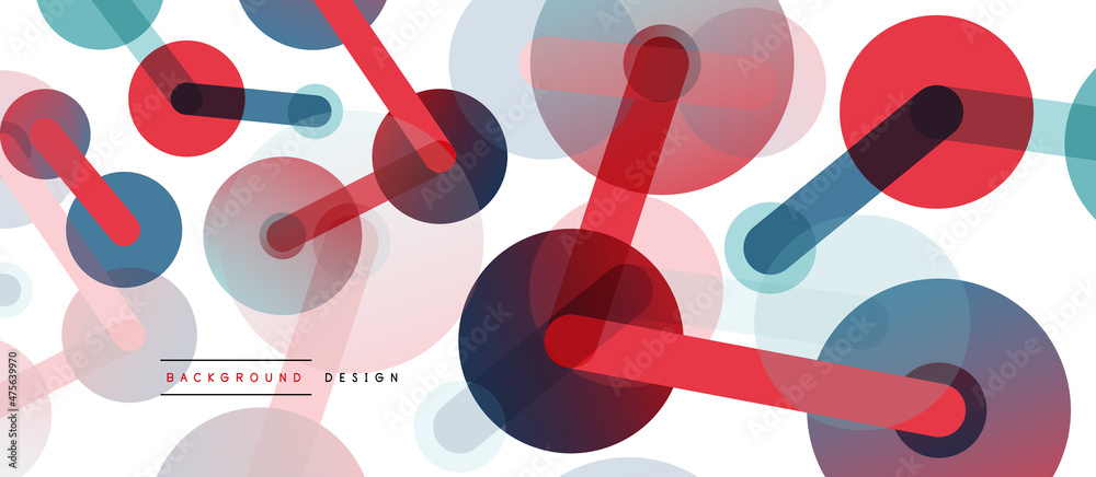 Abstract background. Round dots connected by lines. Trendy techno business template for wallpaper, banner, background or landing Abstract background. Round dots connected by lines. Trendy techno business template for wallpaper, banner, background or landing
