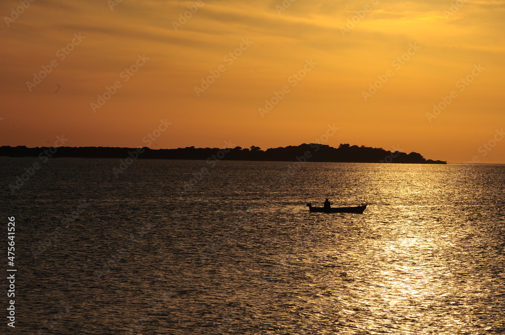 boat at sunset boat at sunset