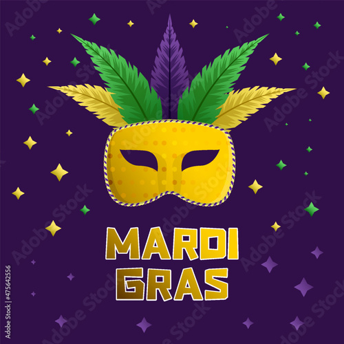 mardi gras flat design concept vector