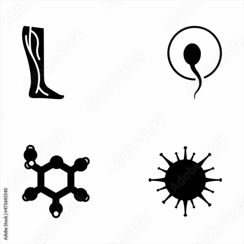 Medical And Treatment Black Icon Set 11