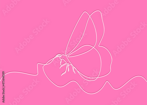 minimalist art butterfly drawing style concept