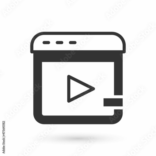 Free Download Grey Video advertising icon isolated on white background. Concept of marketing and promotion process. Responsive ads. Social media advertising. Vector - GFXLoad
