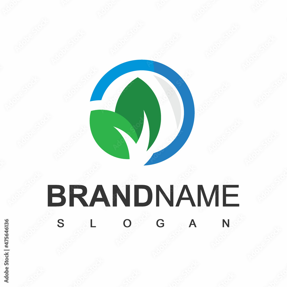 Leaf Logo Design Template, Natural Symbol
