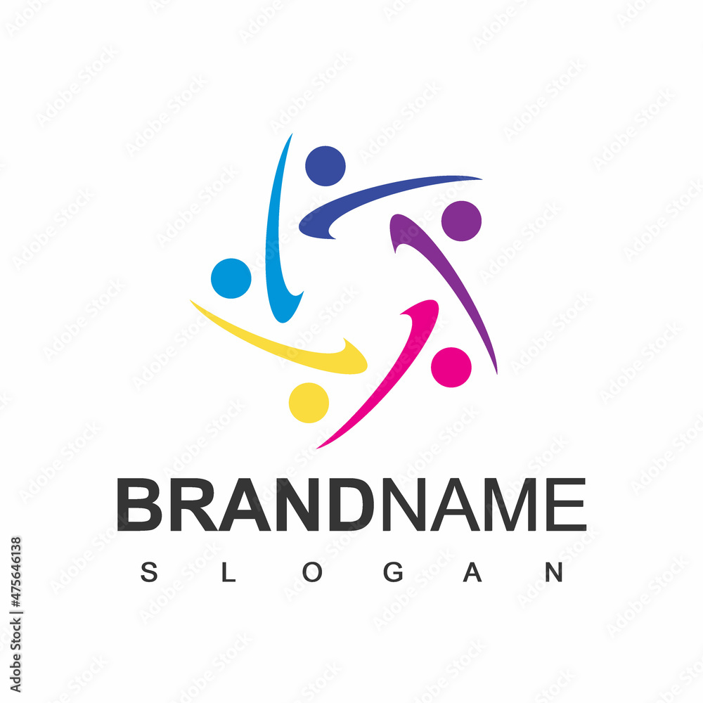 People Logo, Society, Teamwork And Community Symbol People Logo, Society, Teamwork And Community Symbol