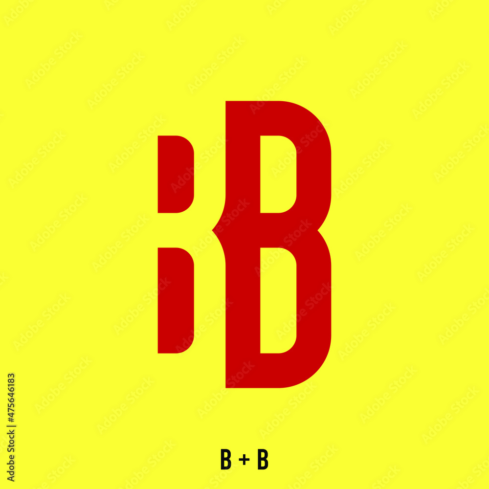 Letter B and B initials concept. Very suitable various business purposes also for symbol, logo, company name, brand name, personal name, icon and many more. Letter B and B initials concept. Very suitable various business purposes also for symbol, logo, company name, brand name, personal name, icon and many more.