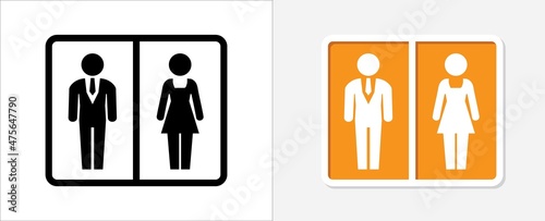 Obraz na plátně Men and women symbol icon