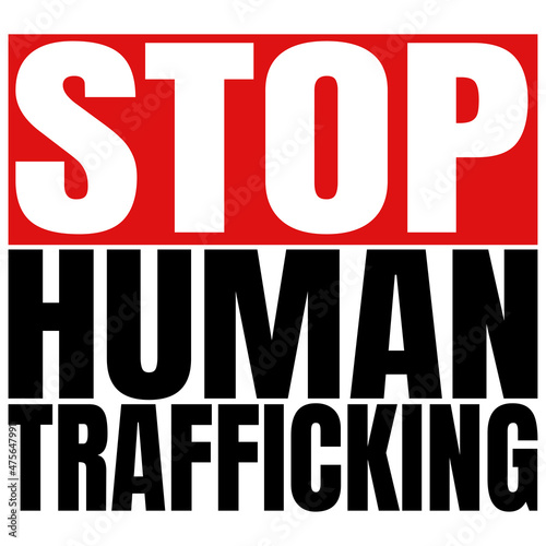 Stop human trafficking banner. Vector.