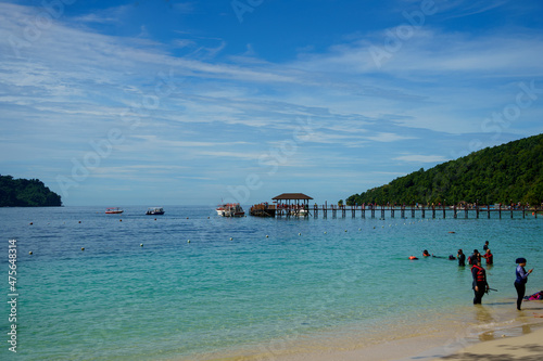 Beautiful Mamutik Island near Kota Kinabalu, Sabah, North Borneo, Malaysi photo