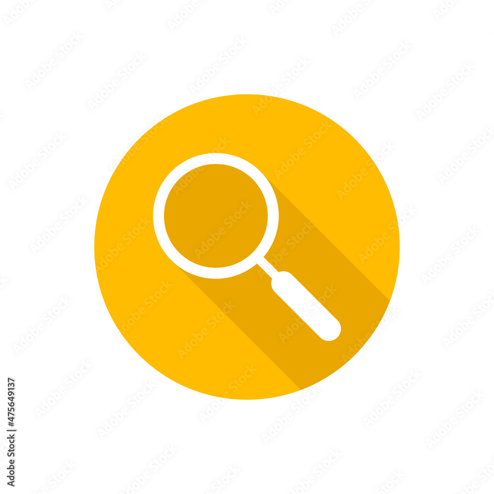 Zoom flat vector button icon
