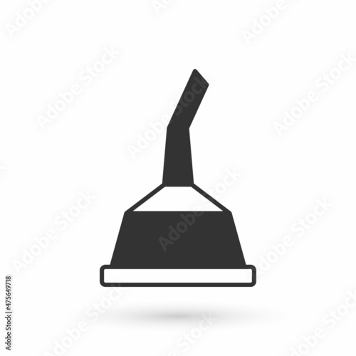 Grey Canister for motor machine oil icon isolated on white background. Oil gallon. Oil change service and repair. Vector