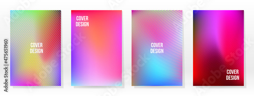 Minimal Poster. Pastel Soft. Rainbow Gradient Set