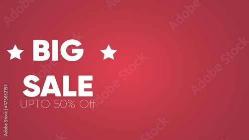 design of big sale discount offer on abstract red background