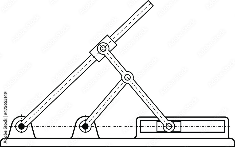 Fototapeta premium Examples of different mechanisms used in different machines, instruments, and devices
