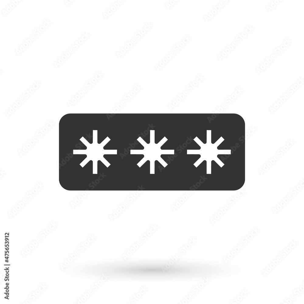 Grey Password protection and safety access icon isolated on white background. Security, safety, protection, privacy concept. Vector Grey Password protection and safety access icon isolated on white background. Security, safety, protection, privacy concept. Vector