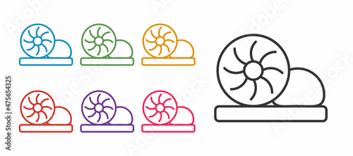Set line Xiao long bao or steamed dumplings icon isolated on white background. Chinese food. Set icons colorful. Vector