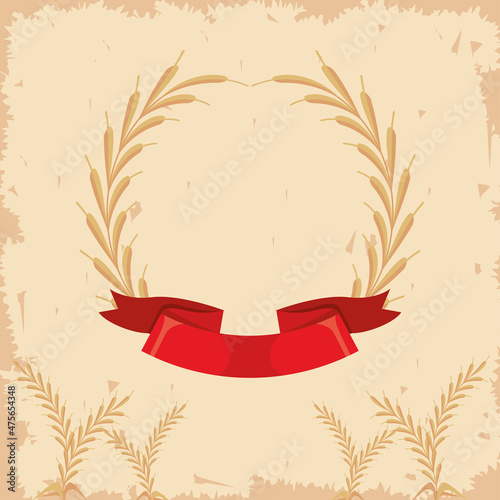 wheat spikes and crown
