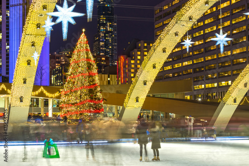 Christmas Decorations at Nathan Phillip Square in Toronto photo