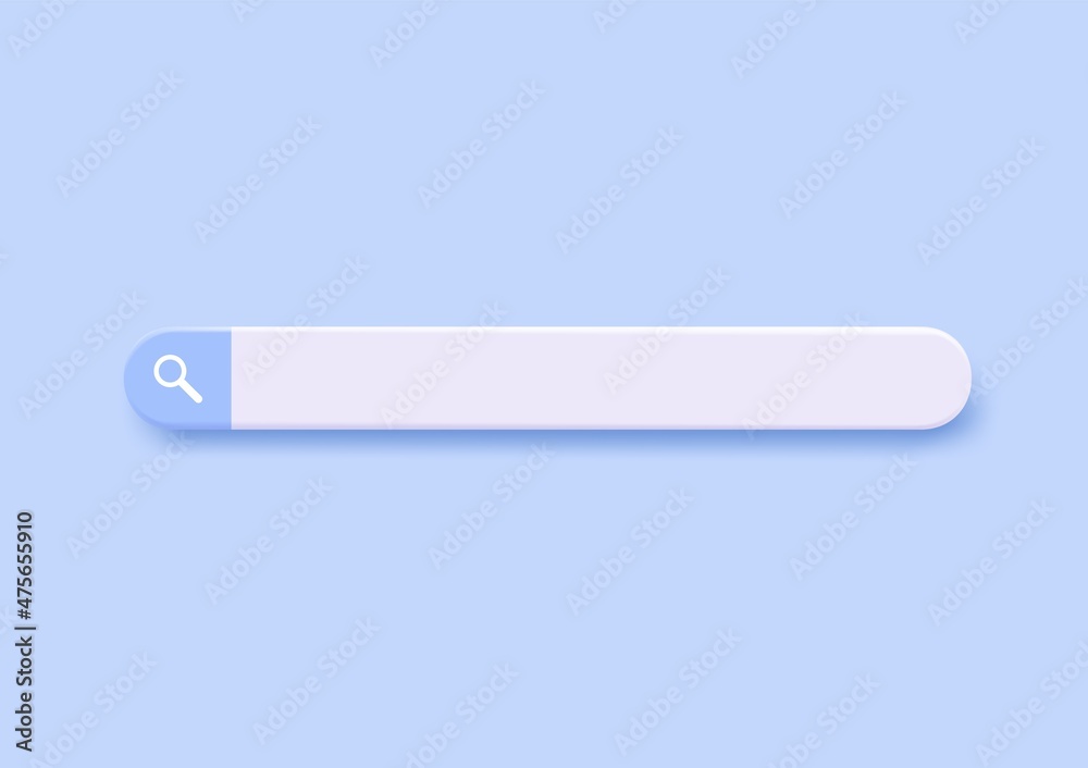 3D search bar. 3D search bar.