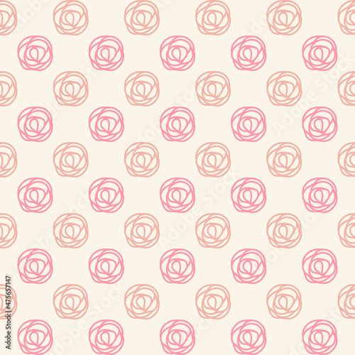 Floral and geometric pattern seamless background 02