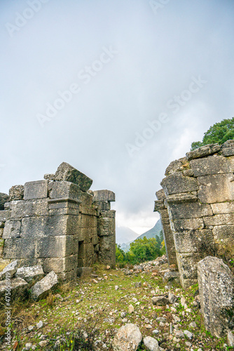 Termessos is one of the best preserved of the ancient cities of Turkey, was founded by the Solims, and concealed by pine forests and with a peaceful and untouched appearance photo