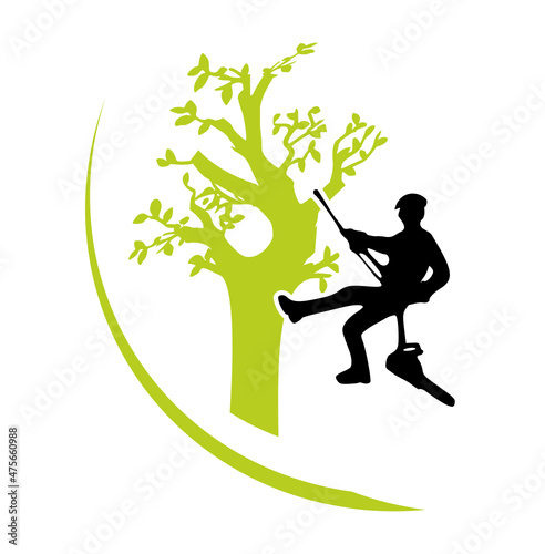 élagueur grimpeur élagage logo photo
