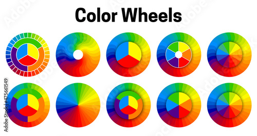 Color Wheels Set by the Color Theory