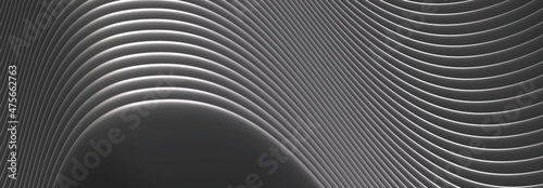 3D gray wavy background for...