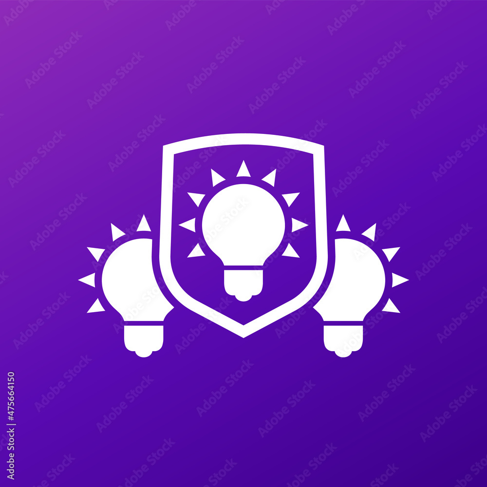 patent protection icon, protect ideas vector patent protection icon, protect ideas vector